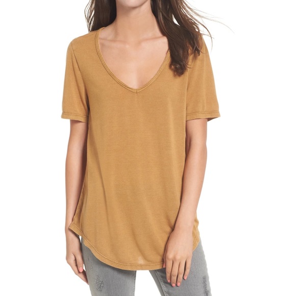 bp Tops - BP Brown V-neck T-shirt Size M NWT